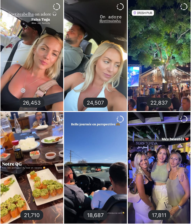 Capture complète de Stories Instagram atteignant notamment 26 453 vues